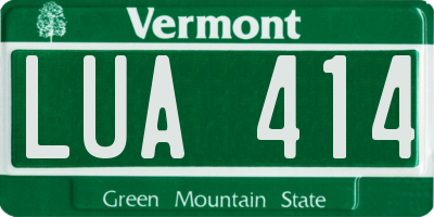 VT license plate LUA414