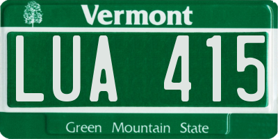 VT license plate LUA415