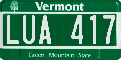 VT license plate LUA417