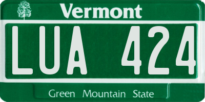 VT license plate LUA424