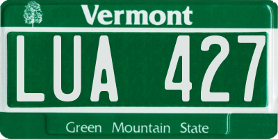 VT license plate LUA427