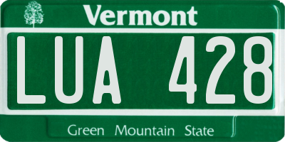 VT license plate LUA428