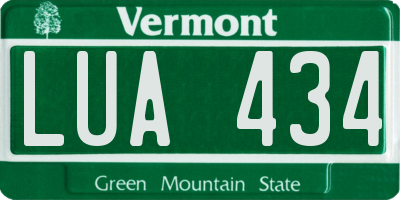 VT license plate LUA434
