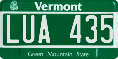 VT license plate LUA435