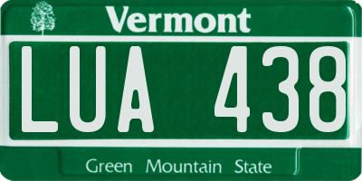 VT license plate LUA438