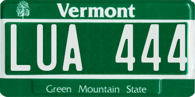 VT license plate LUA444