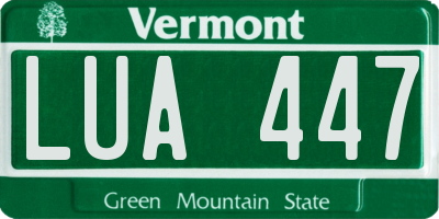 VT license plate LUA447