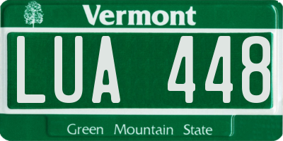 VT license plate LUA448