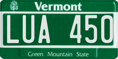 VT license plate LUA450