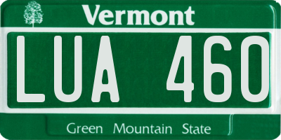VT license plate LUA460