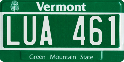 VT license plate LUA461