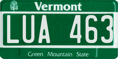VT license plate LUA463