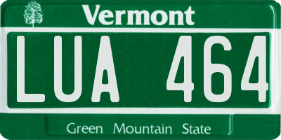 VT license plate LUA464