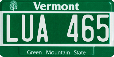 VT license plate LUA465