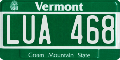VT license plate LUA468