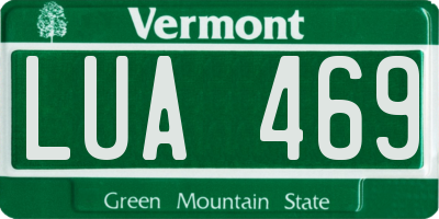 VT license plate LUA469