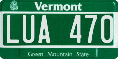 VT license plate LUA470
