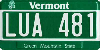 VT license plate LUA481