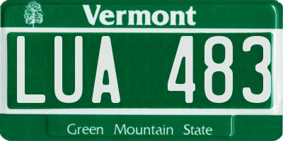 VT license plate LUA483