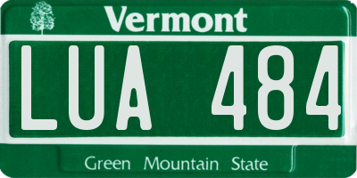 VT license plate LUA484