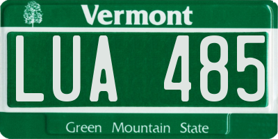 VT license plate LUA485