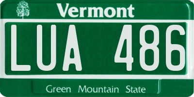 VT license plate LUA486