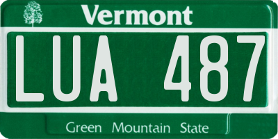 VT license plate LUA487
