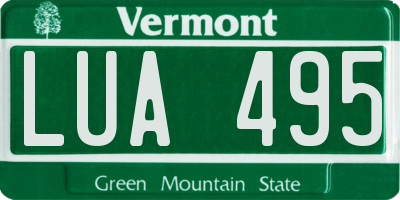 VT license plate LUA495