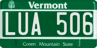 VT license plate LUA506