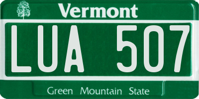 VT license plate LUA507
