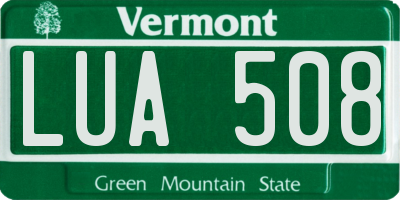 VT license plate LUA508