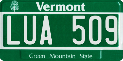 VT license plate LUA509