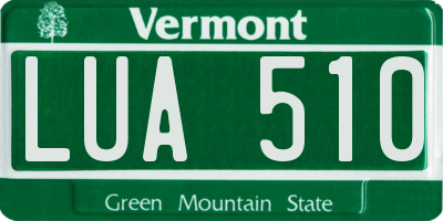 VT license plate LUA510