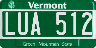 VT license plate LUA512