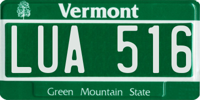 VT license plate LUA516