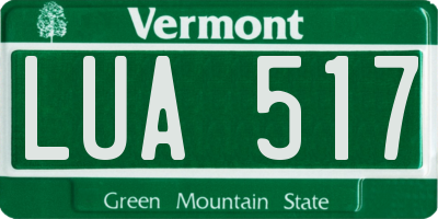 VT license plate LUA517