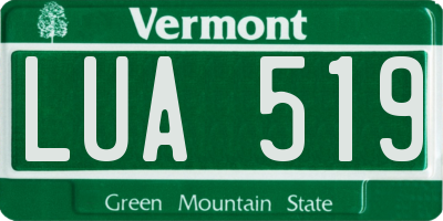 VT license plate LUA519