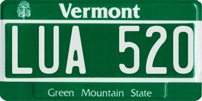 VT license plate LUA520