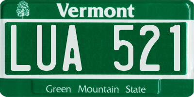 VT license plate LUA521