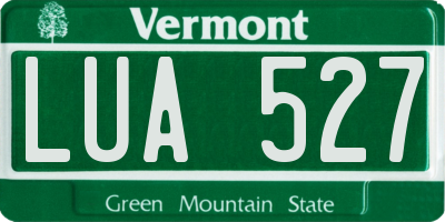 VT license plate LUA527