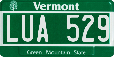 VT license plate LUA529