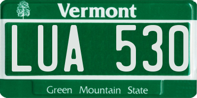 VT license plate LUA530