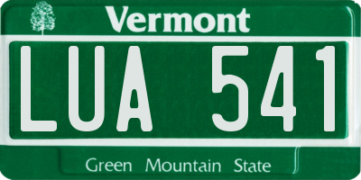 VT license plate LUA541