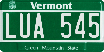 VT license plate LUA545