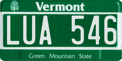 VT license plate LUA546