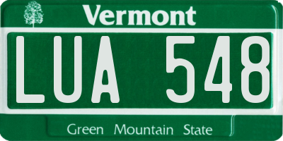 VT license plate LUA548