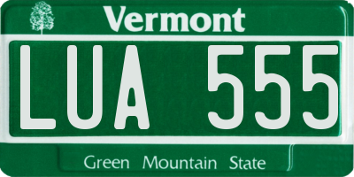 VT license plate LUA555