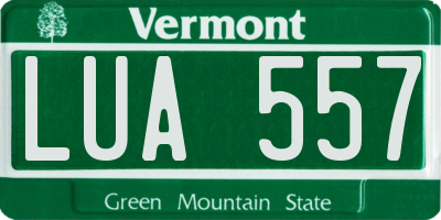 VT license plate LUA557