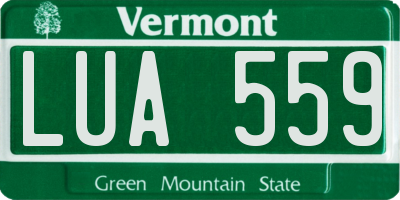 VT license plate LUA559