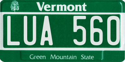 VT license plate LUA560